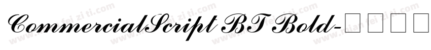 CommercialScript BT Bold字体转换